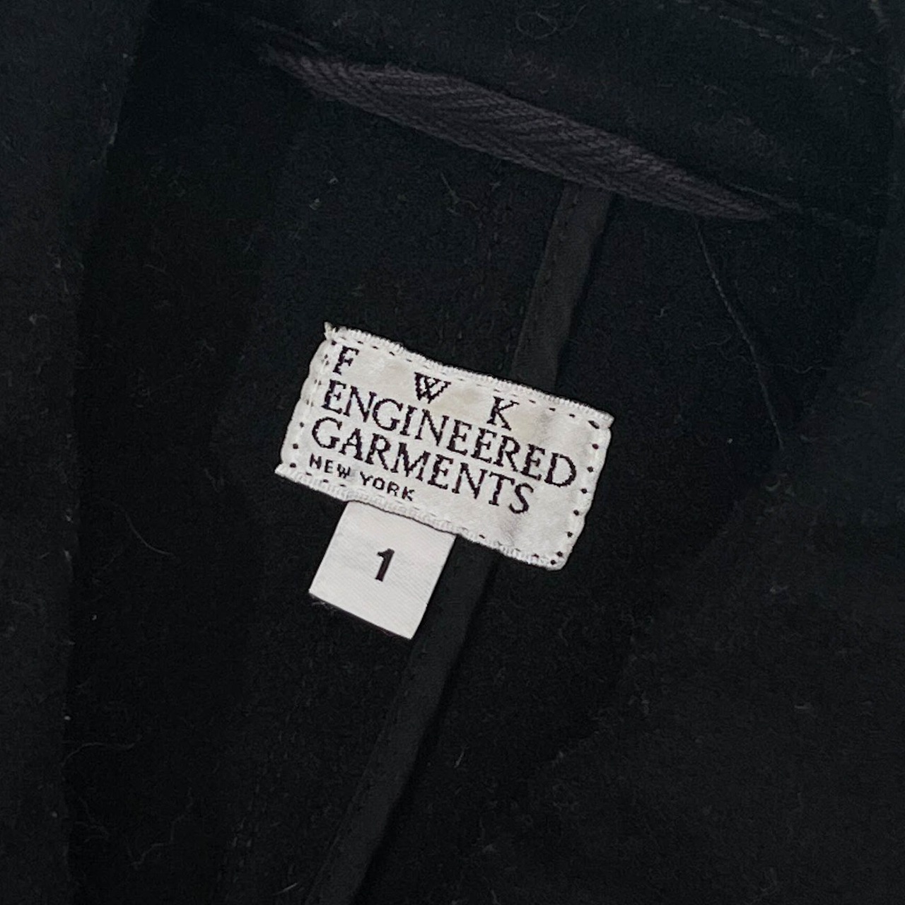 USA製 Enginered Garments/エンジニアードガーメンツ ショールカラー Pコート ピーコート1/ブラック レディース