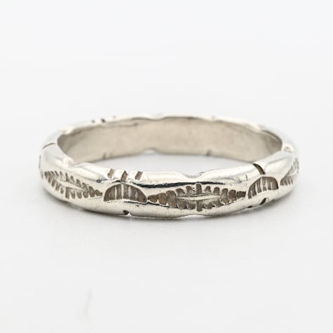 Fancy Stamping Design Thin Barrel Style Ring By Carolyn Pollack #15.5 / USA