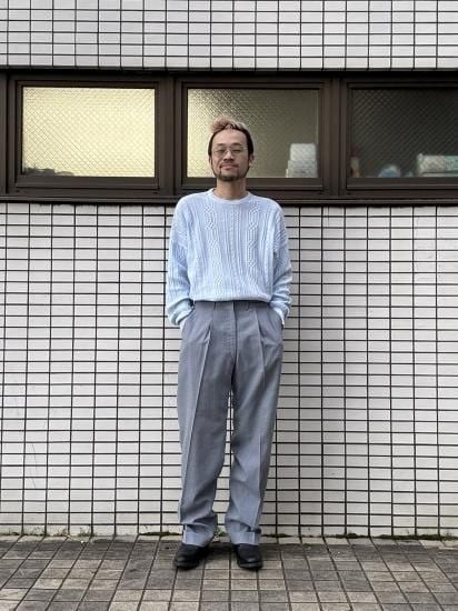 50s 60s ヴィンテージスラックス YKK 希少 60's 60s unknown ウールスラックス ネップ WALDES ZIP