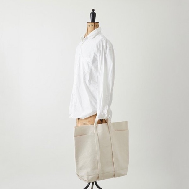 AMIACALVA(アミアカルヴァ) / washed canvas 6pockets tote(T) -WHITE-