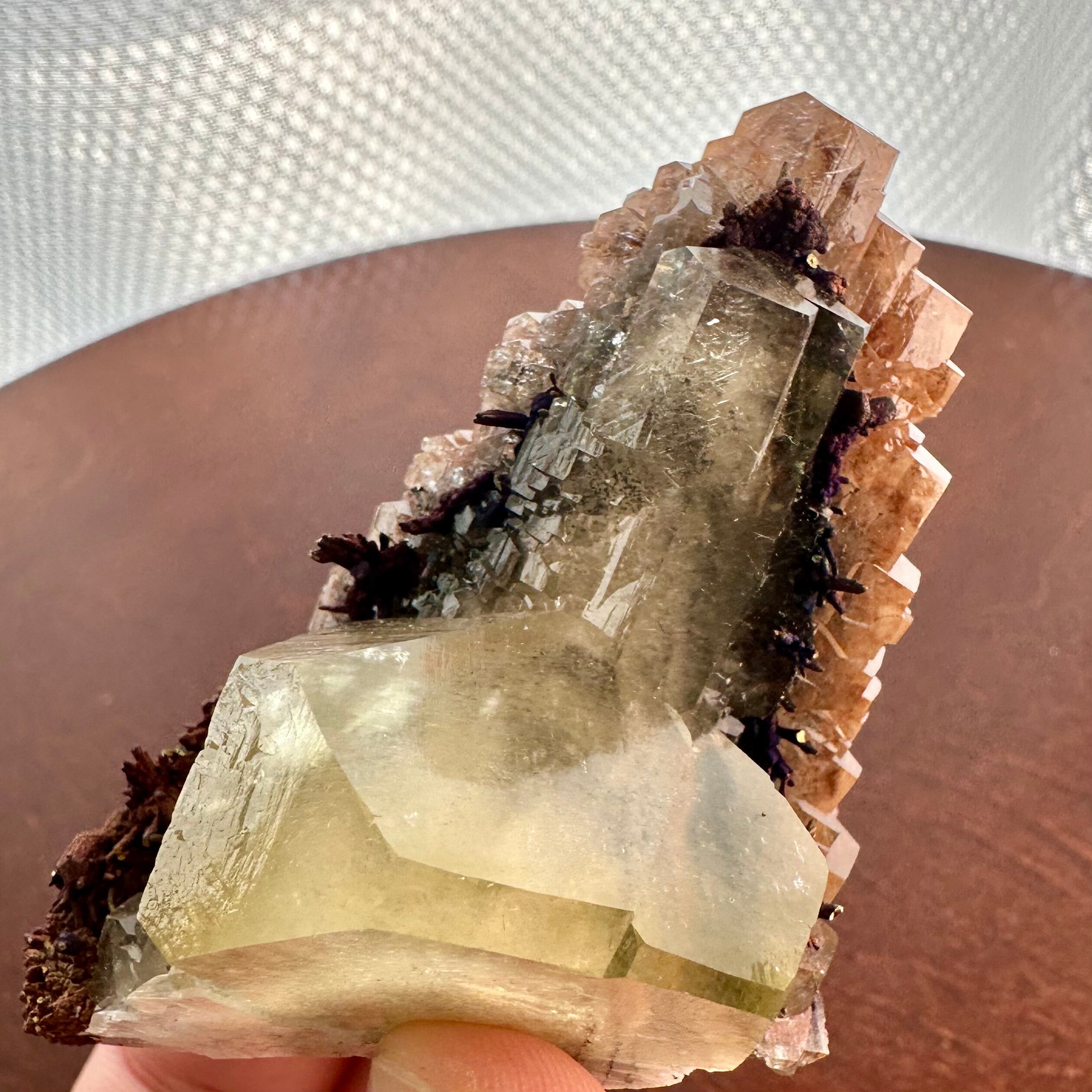 カルサイト / カルコサイト【Calcite with Chalcocite】中国産