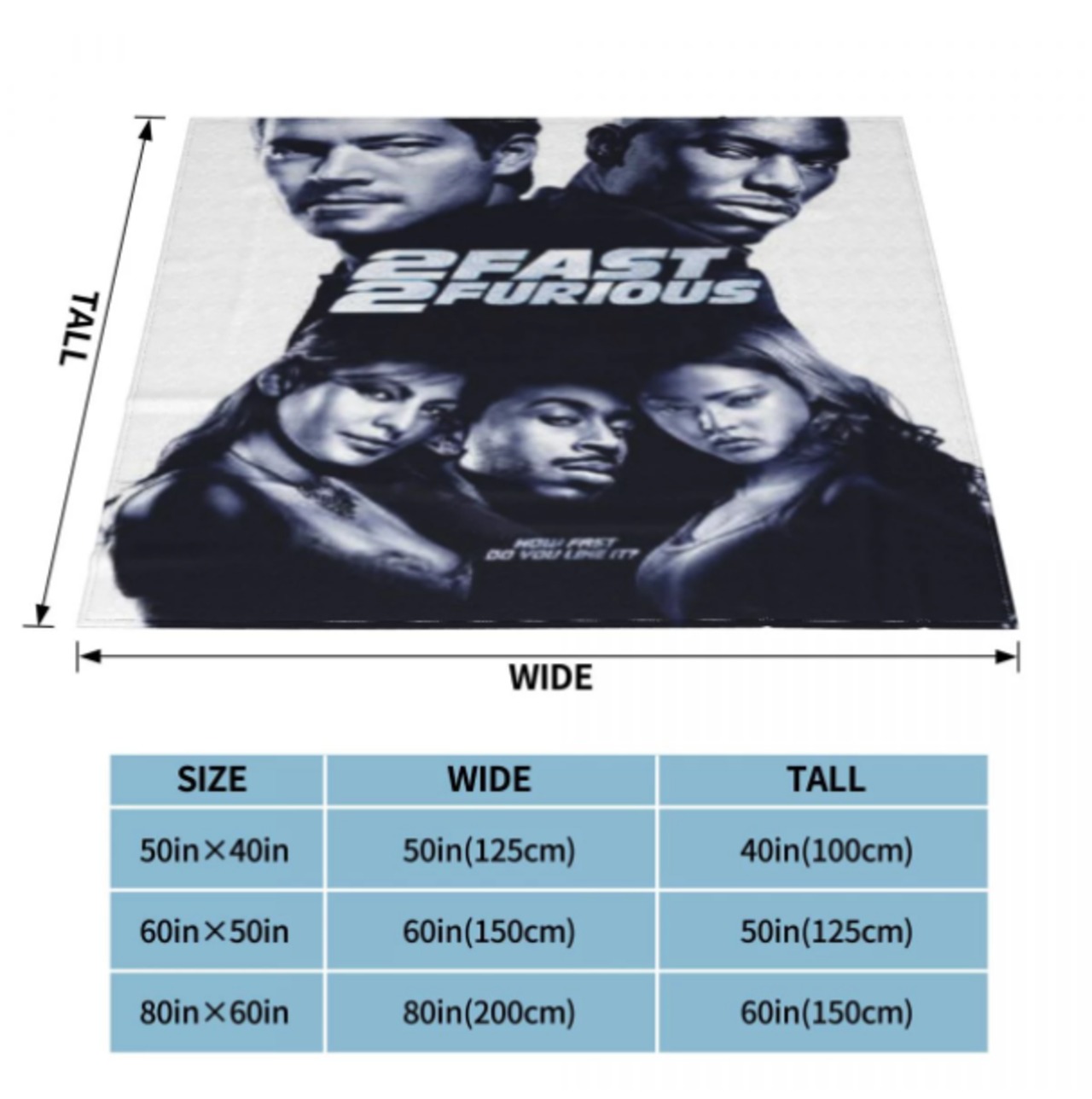 ワイルド・スピード ブランケット(2Fast &2 Furious：M)