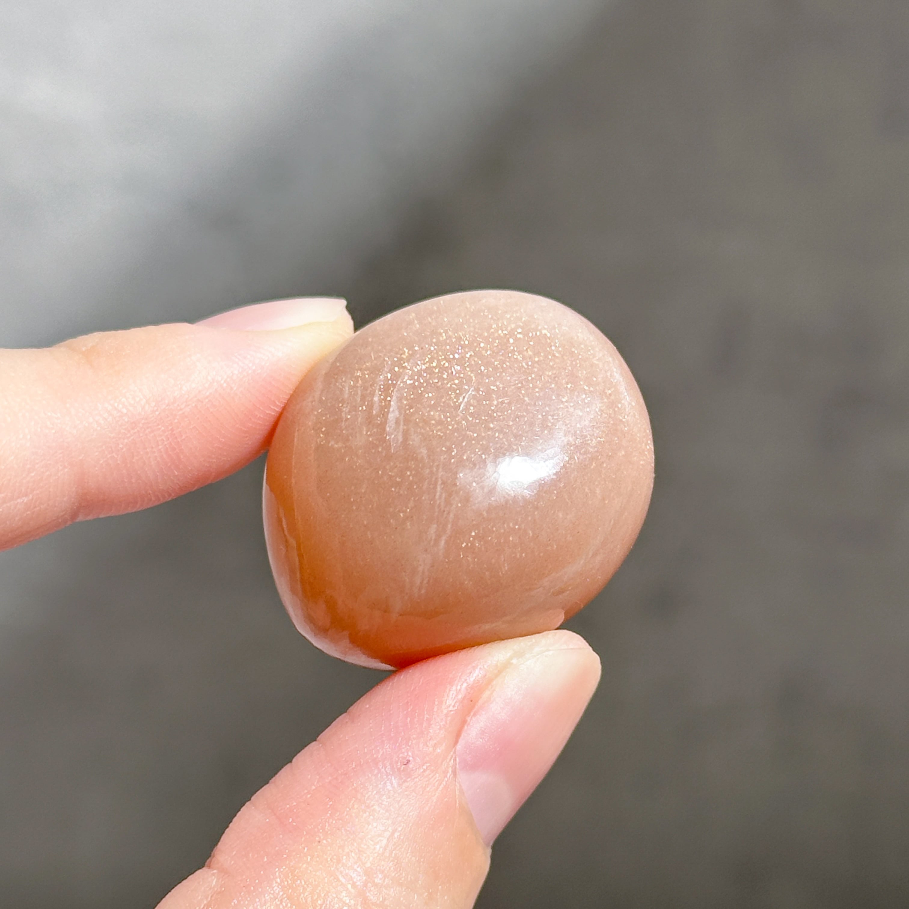 ピーチサン＆ムーンストーン タンブル32◇Peach Sun & Moon Stone