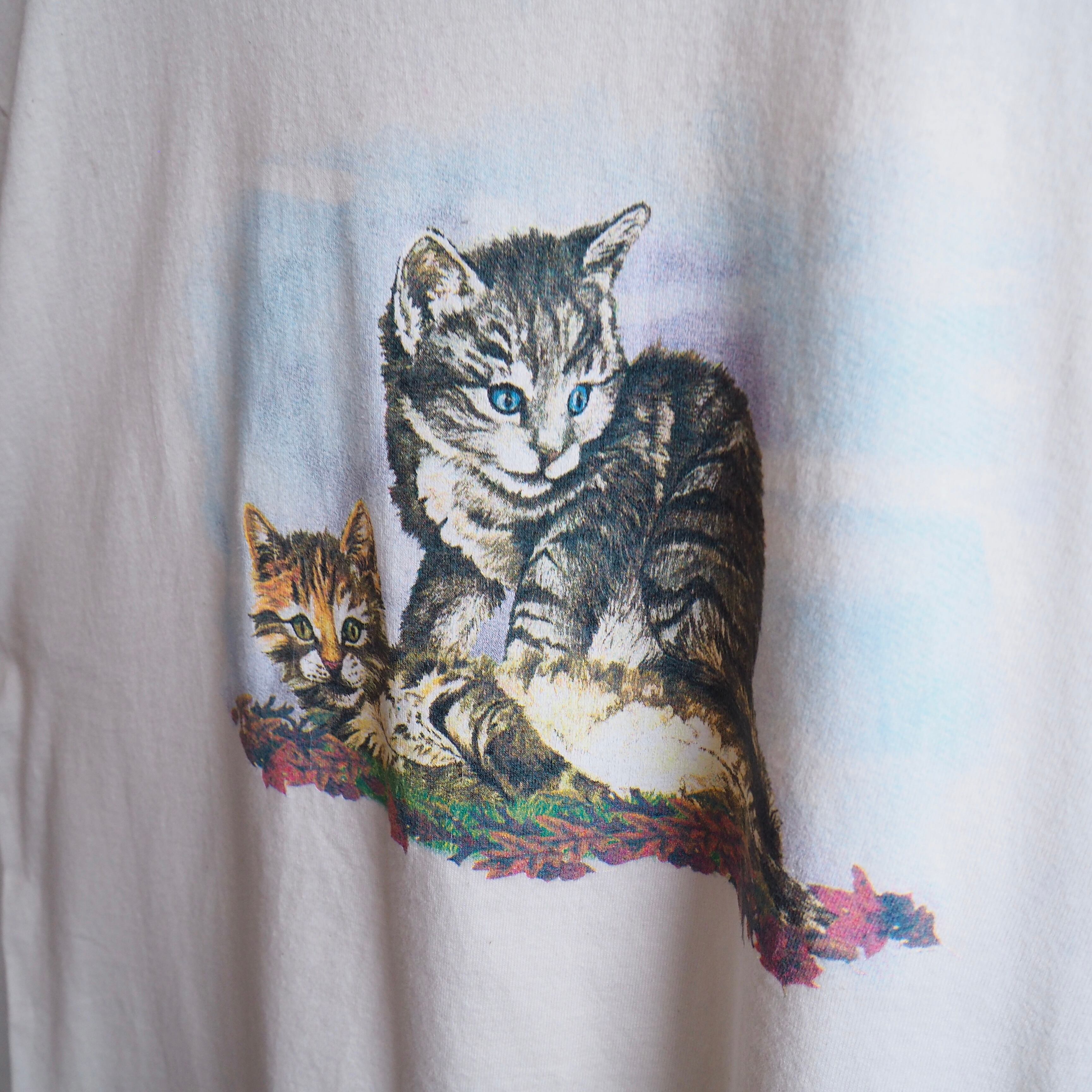 Pretty kittens printed loose silhouette SS Tee