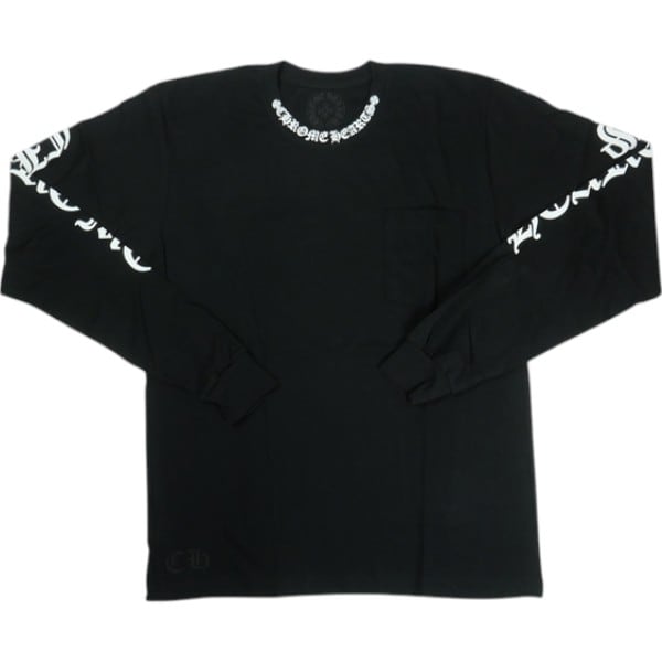 Size【M】 CHROME HEARTS クロム・ハーツ NECK LOGO LS T-SHIRT BLACK
