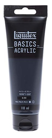 リキテックス アクリル絵具 リキテックス ベーシックス ペイニーズグレー B-058 118ml