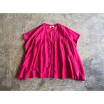 SOIL(ソイル) COTTON SILK V-NECK GATHERED SMOCK