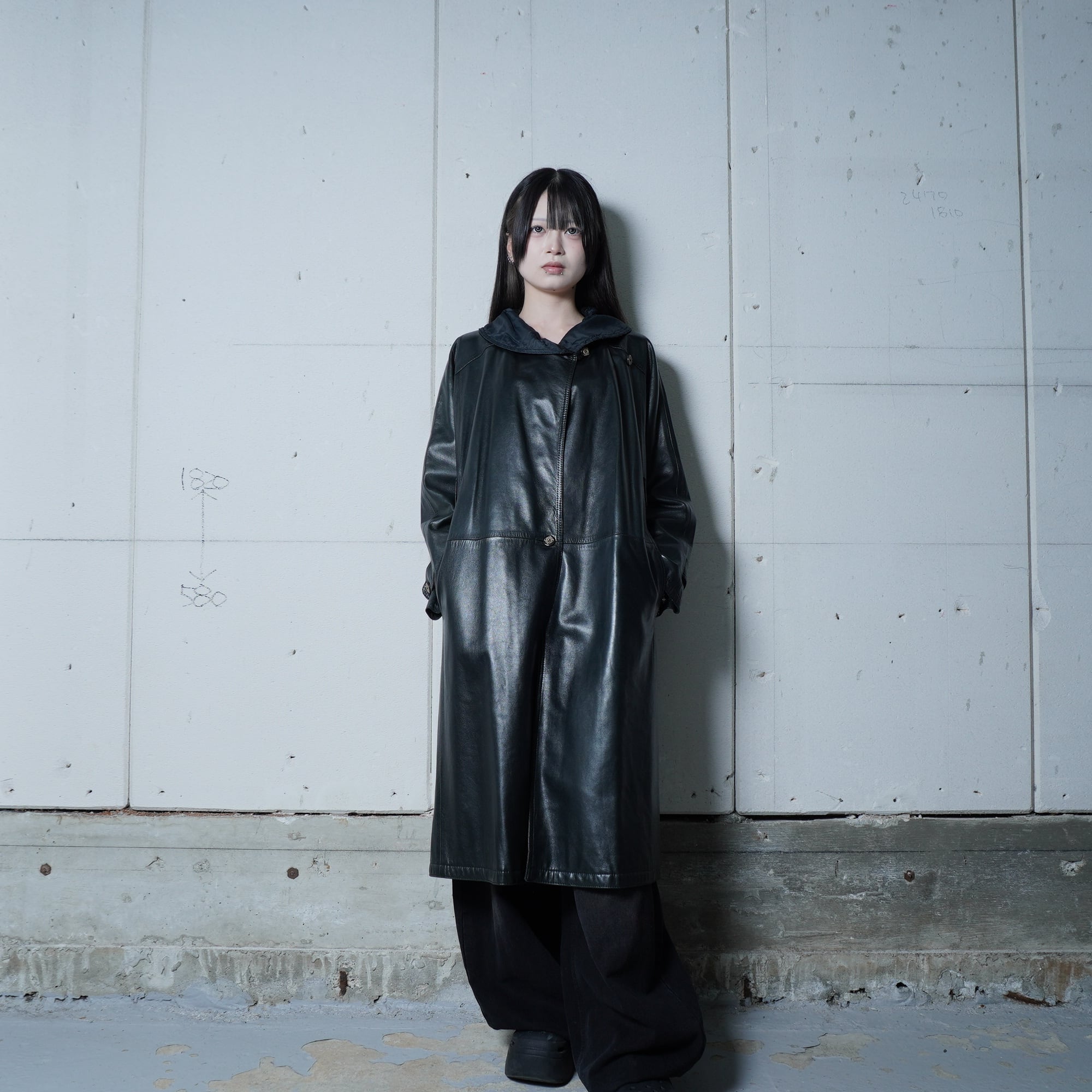 LOEWE レザー ロングコート チョコレート LOEWE レザー ロングコート チョコレート 国内発】LOEWE