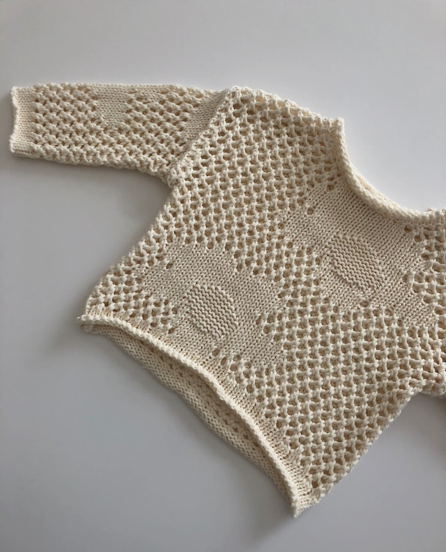 【即納】送料無料　BELLE & SUN Crochet Pullover / Natural