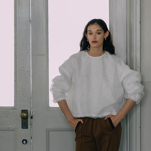 シマーチュールブラウス(ホワイト)