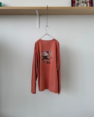 -Stuusy- Vintage 80-90s L Long Sleeve Print T-Shirt