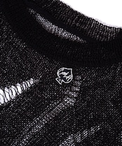 【直営限定ITEM】ローゲージダメージニット (BLACK) CQ-49013H