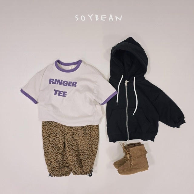 《送料無料》予約:リンガー七分袖T【soybean】※ジュニアサイズ