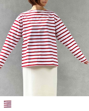 《事務所移転SALE!》【S.Mサイズ用】ボートネック/ドルマンスリーブボーダーカットソー【 EAST END HIGHLANDERS / 日本製 / 手洗い可】