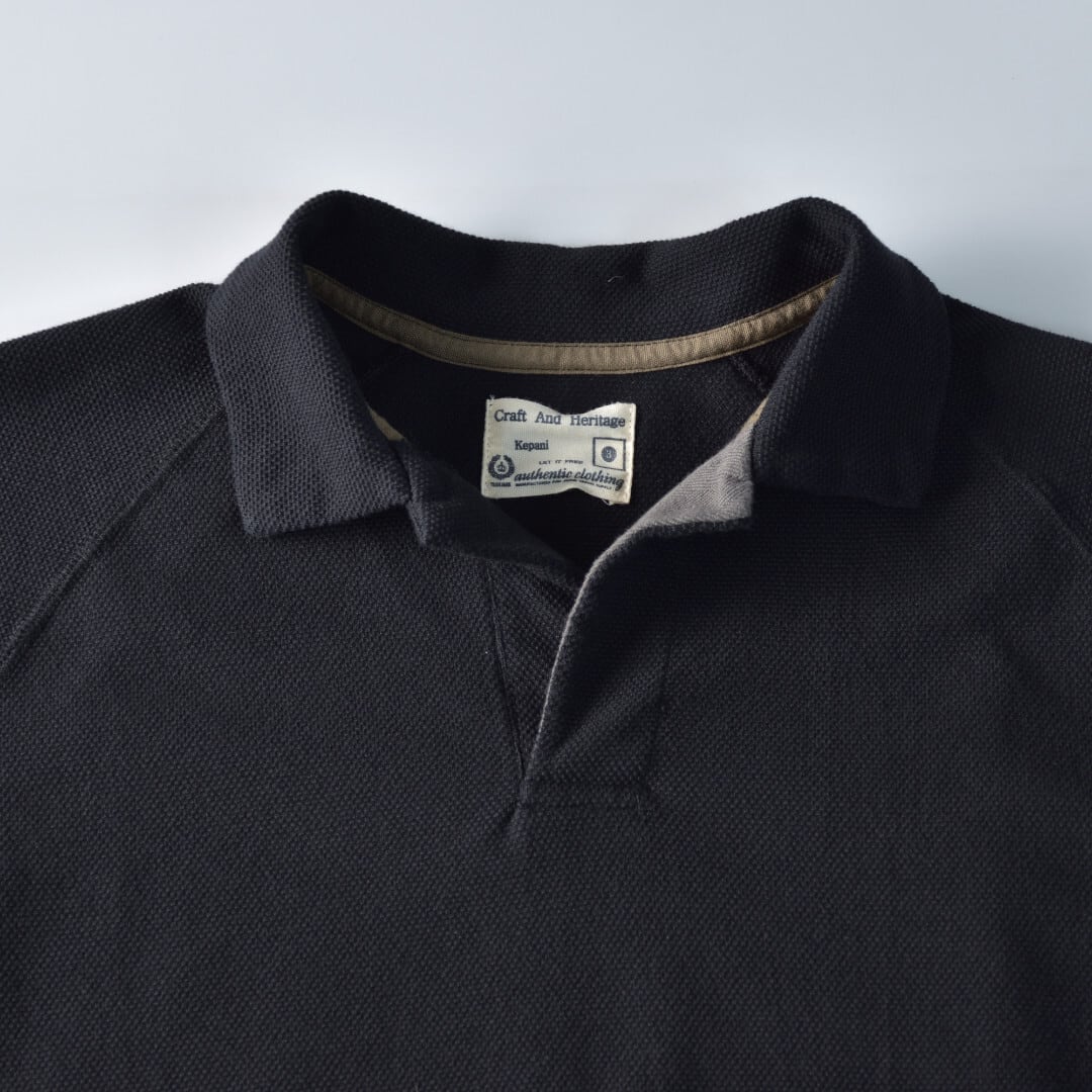 Kepani ケパニ ラフィーヘビーウエイトピケスキッパー・ブラック【送料無料】