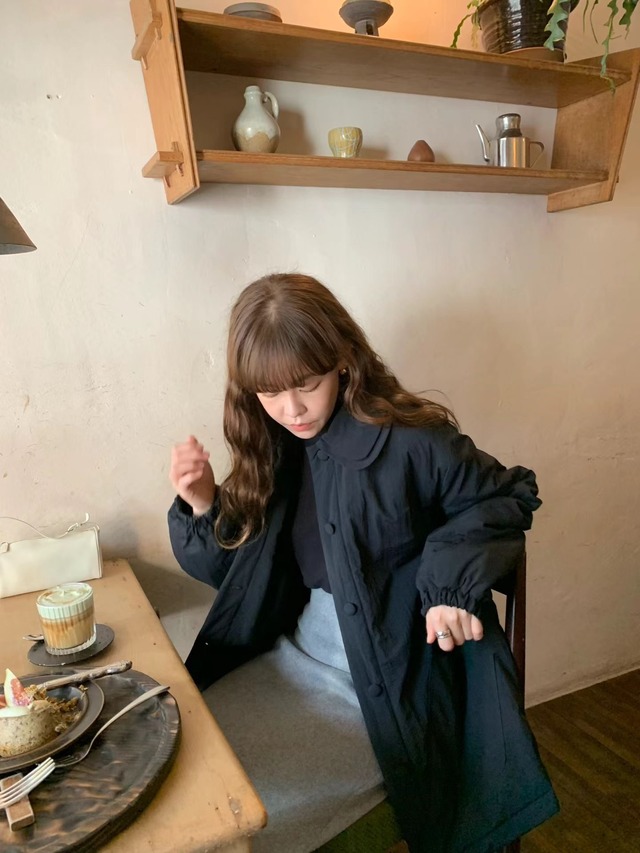 (予約) LIFFEY / Pebble padded half coat 2color