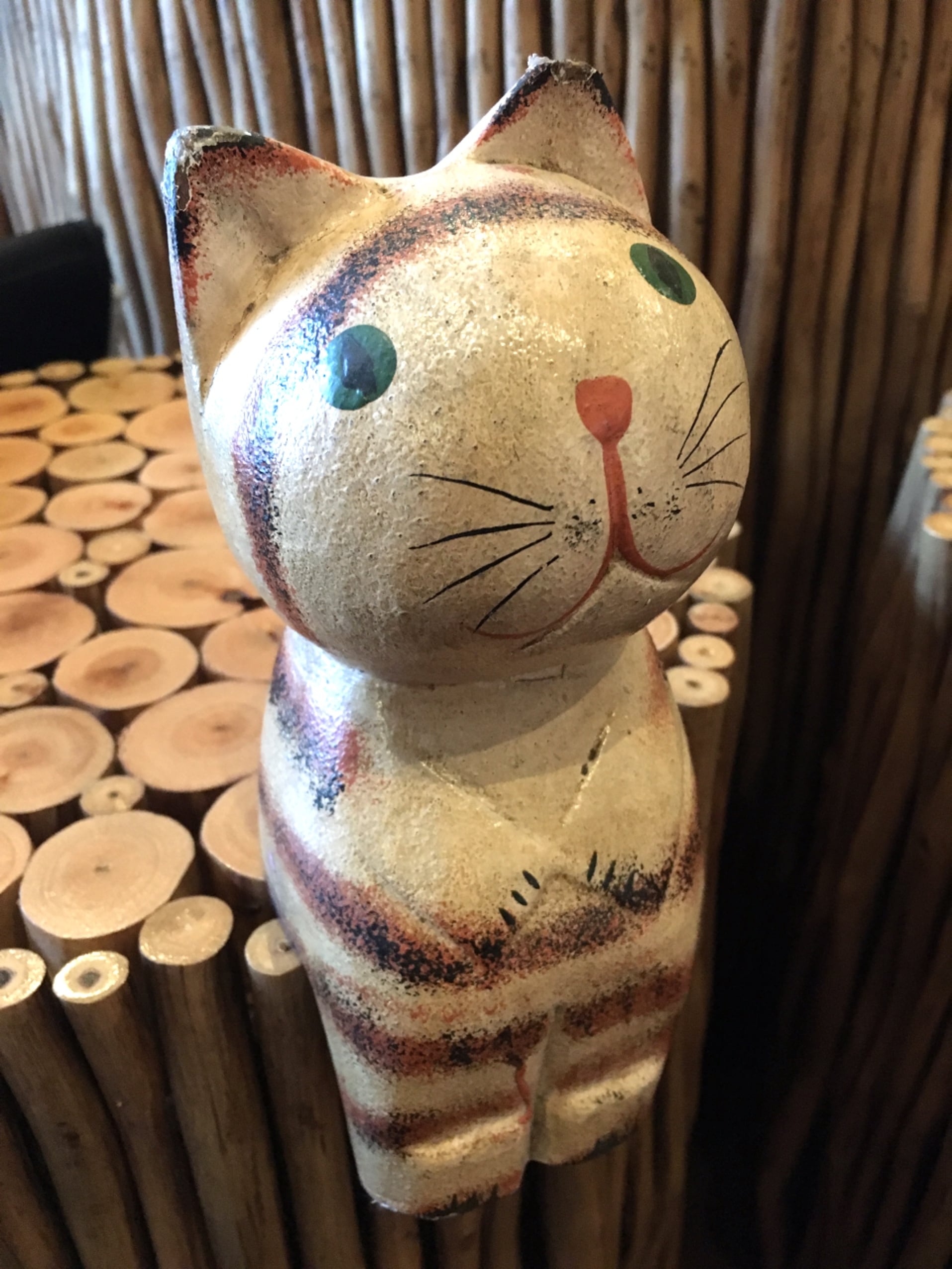 バリ島 ネコ 猫 置物 アジアン雑貨 しっぽの長いねこ - コレクション