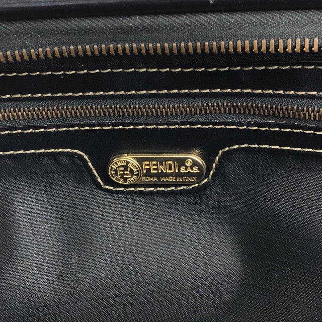 FENDI フェンディ ペカン柄 ブラック FFロゴ PVCレザー 2WAY ミニボストンショルダーバッグ vintage ヴィンテージ オールド ze6stg