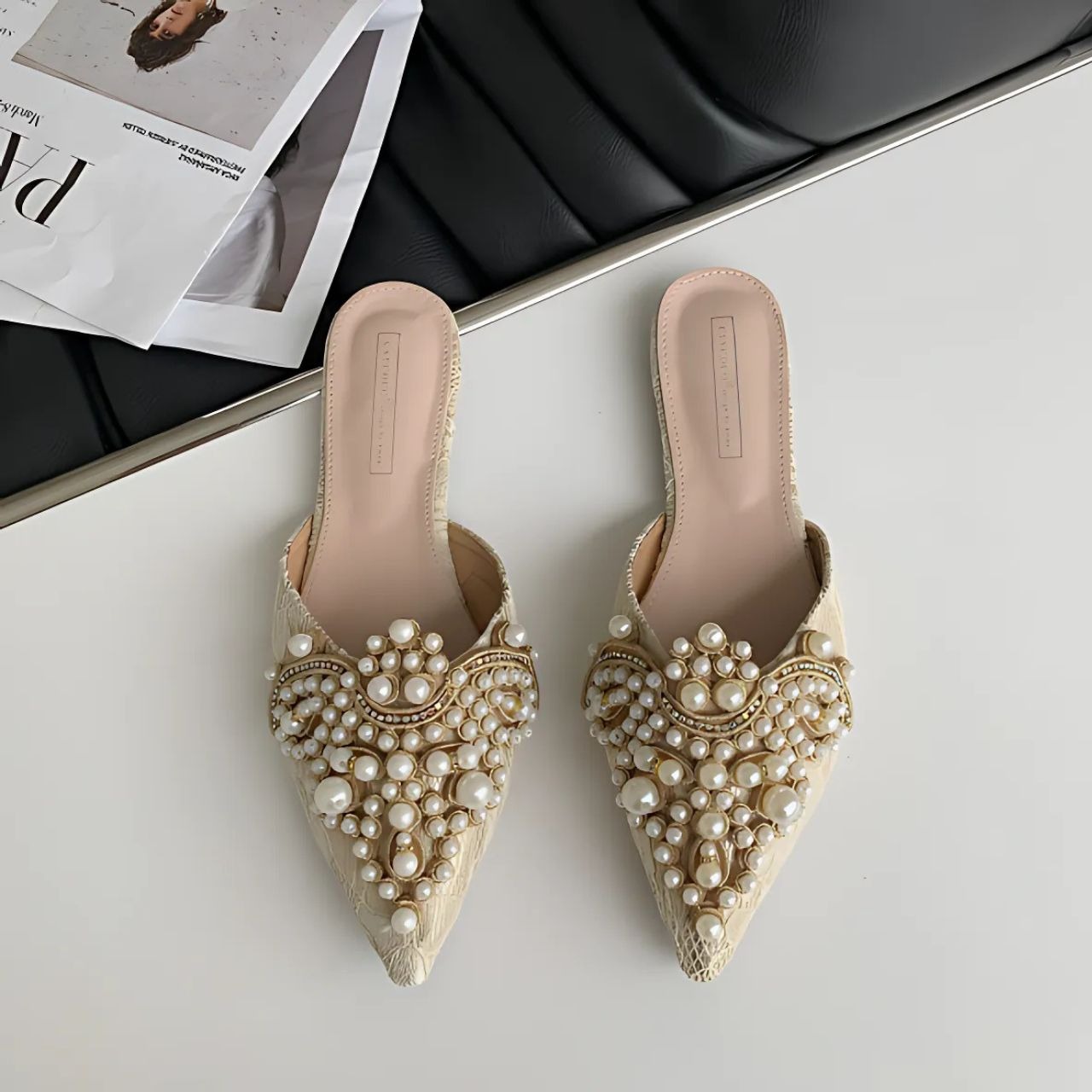 Bijou Pointed Toe Mule F0297