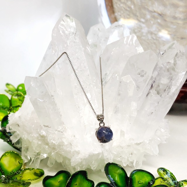 オルゴナイトネックレス 高品質 厳選 タンザナイト silver925チェーン ラウンド