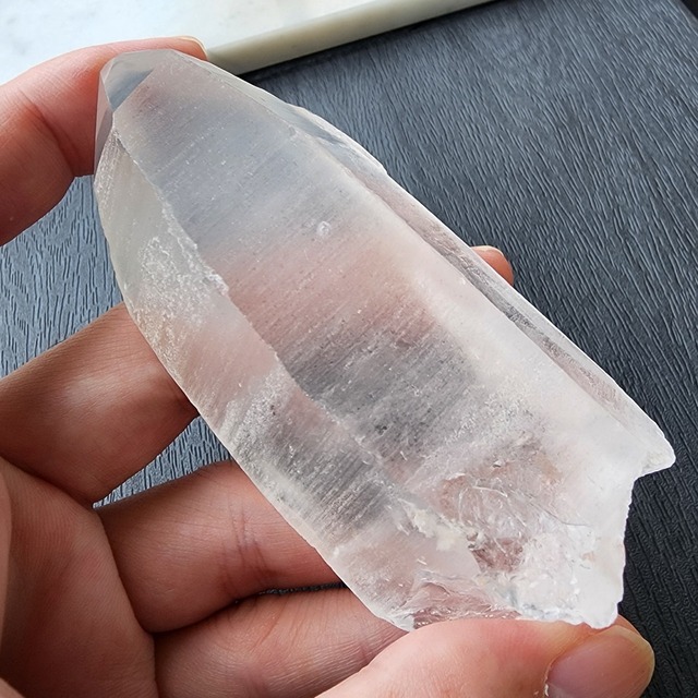 【SR031《no.1》】レムリアンクォーツ　ポイント原石　1点物　カブラル鉱山産