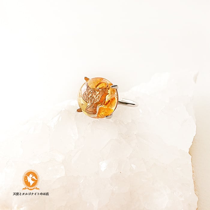 7～11号(+前後)サイズ調整可能 大天使ウリエルの オルゴナイト リング