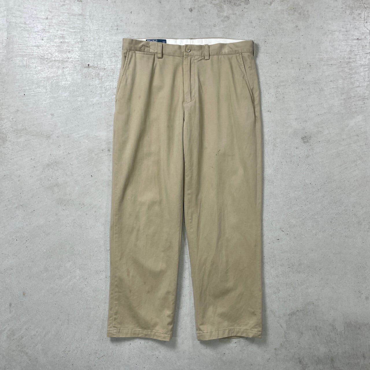 USA製 ポロバイラルフローレン ポロチノ ベージュ ボックスロゴ W34