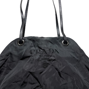 PRADA black nylon shoulder bag