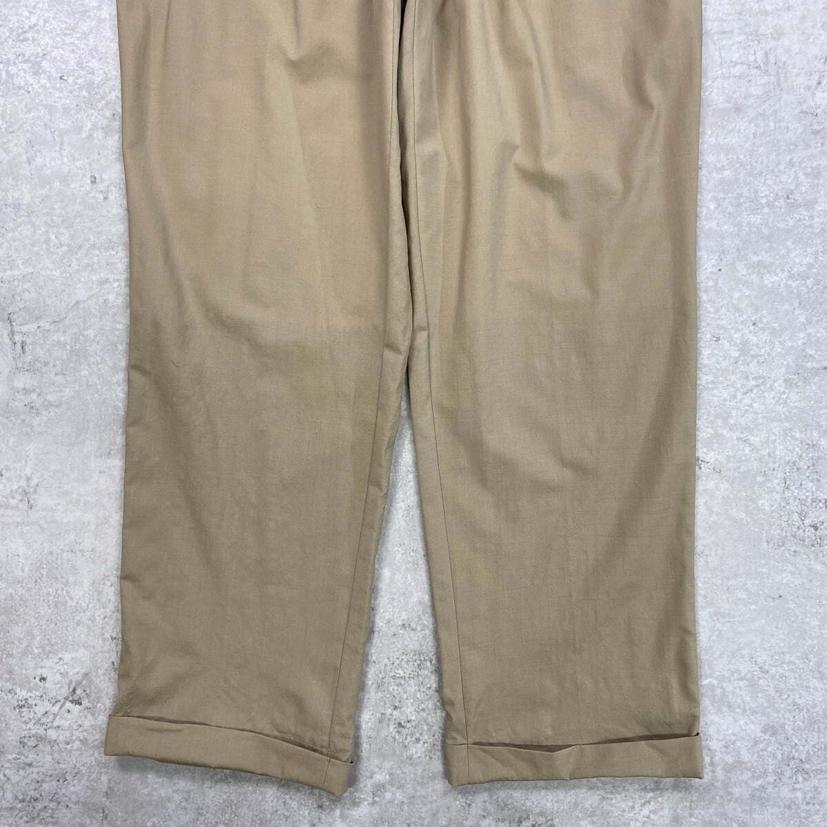 【希少】ラルフローレン イタリア製 バージンウール スラックス ベージュ LAUREN Ralph Lauren ラルフローレン ウールスラックス メンズW40 古着