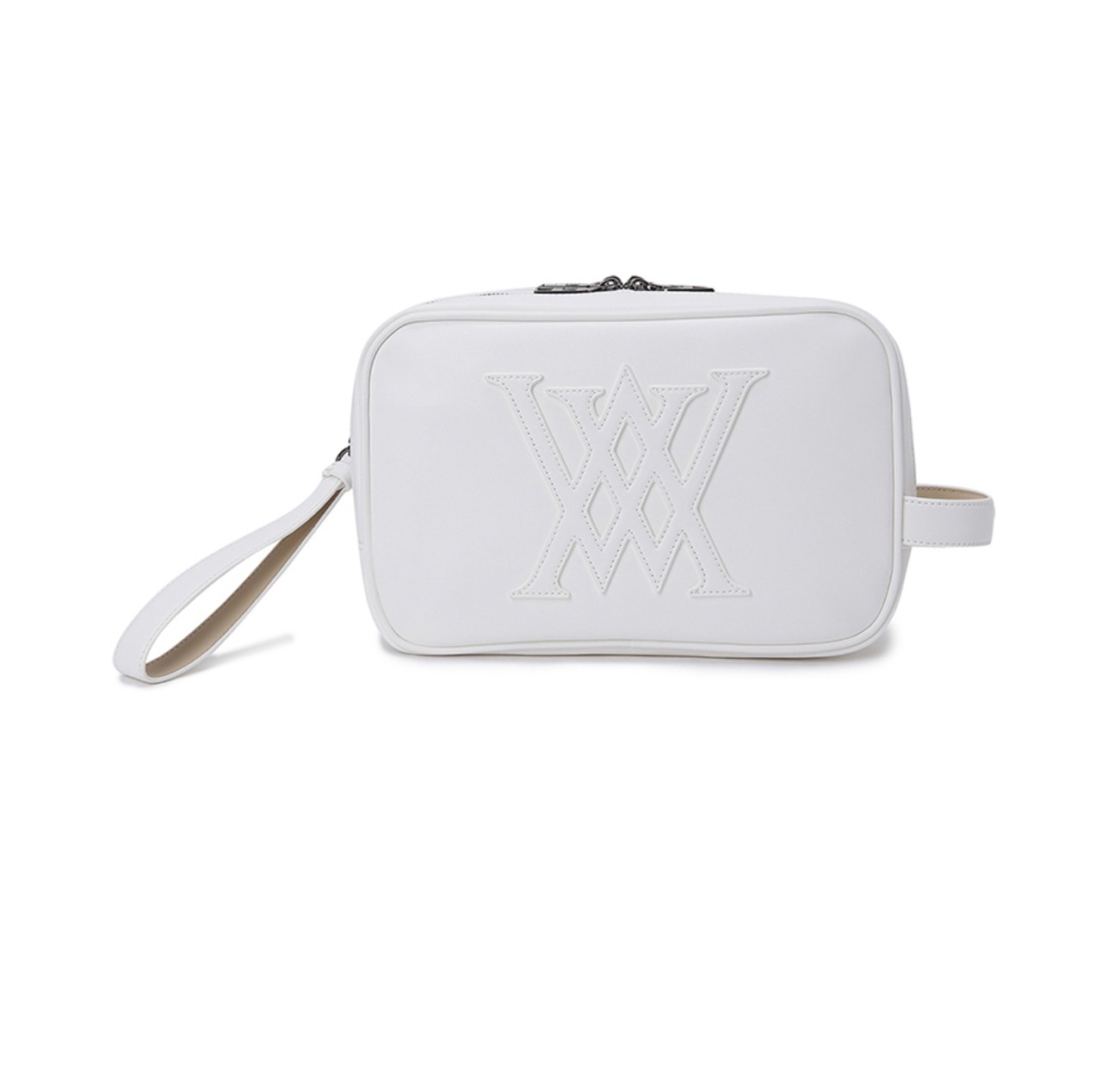 LEATHER PATCH LOGO POUCH [サイズ: F (AGDUUPU06WHF)] [カラー: WHITE]
