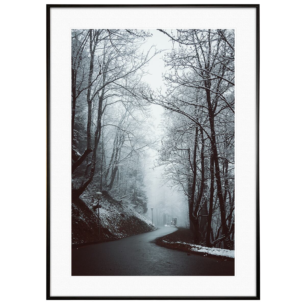 冬写真 スイス ロイカーバート インテリアアートポスター額装 AS1111