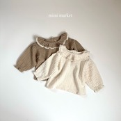 ミミマーケット / mimimarket / ピュリ襟付きブラウス / 韓国子供服 / キッズ / 26winter〖取寄〗*S~L*