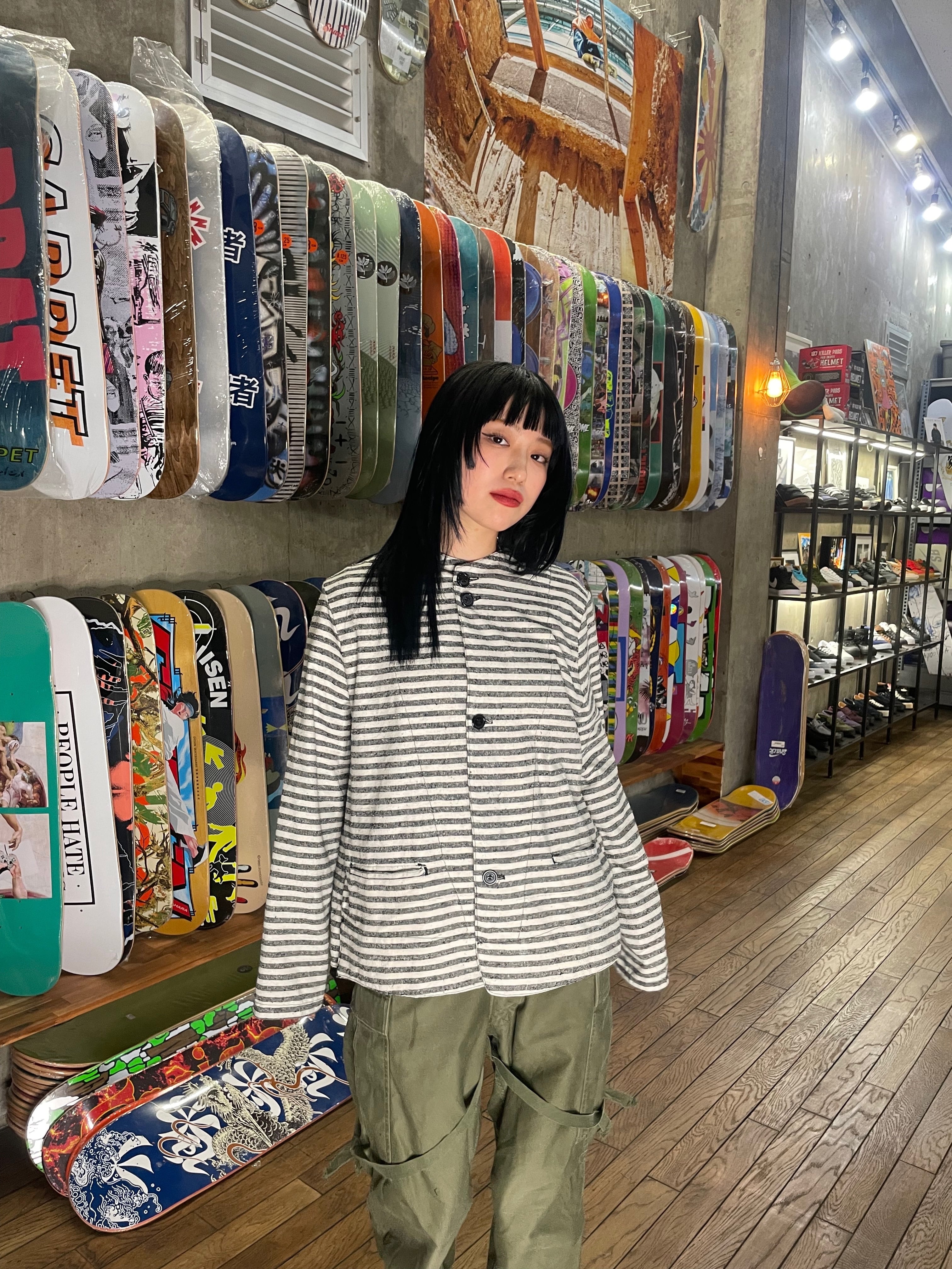 PAPERCHILL / SILK BORDER NO COLLAR JACET