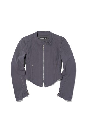 [MSCHF] COTTON BIKER JACKET_PURPLE GREY ミスチーフ 正規品 韓国ブランド 韓国ファッション 韓国代行 韓国通販 mischief