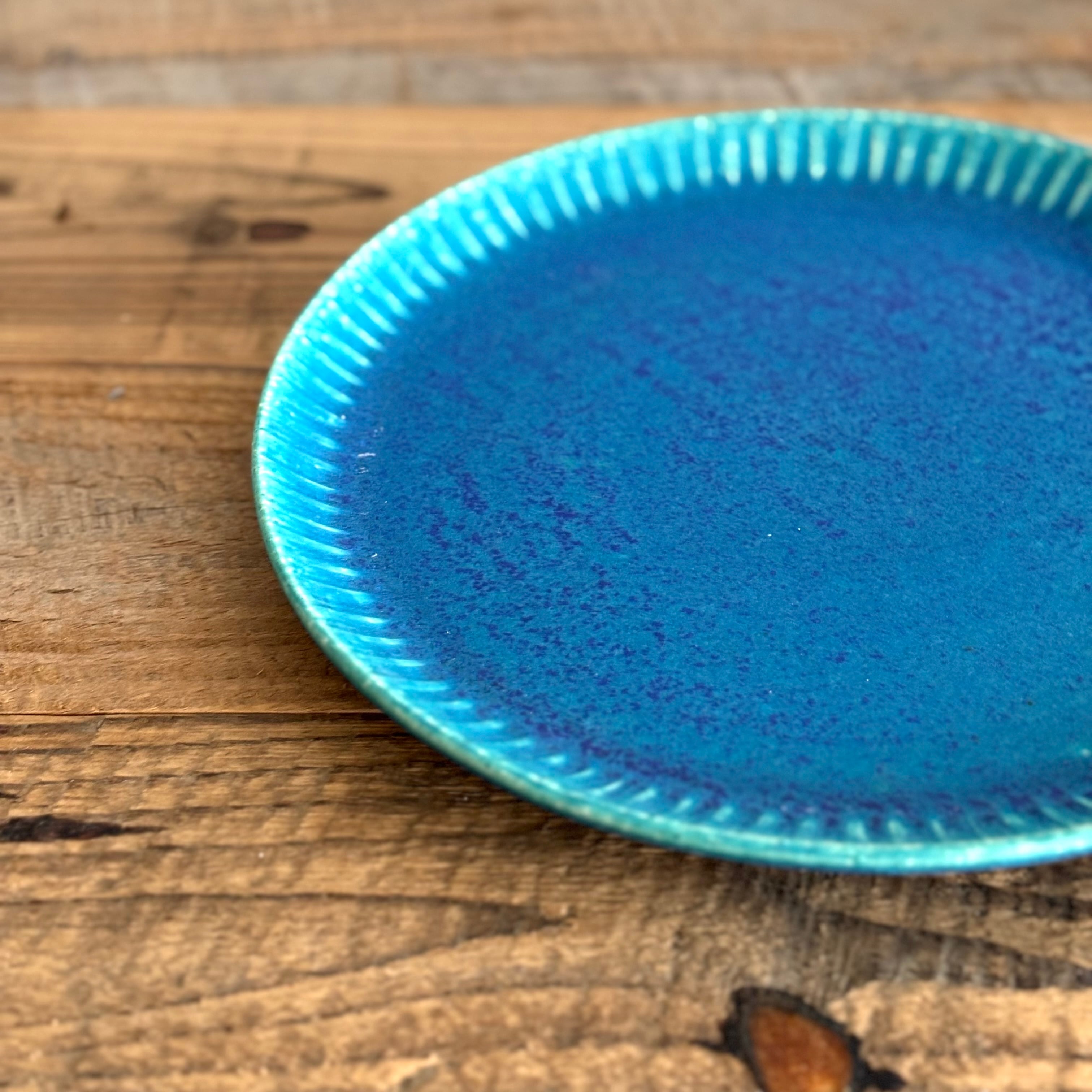 大皿 縞プレート ワンプレート | Blue Pottery