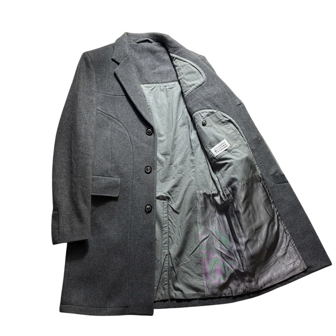 2008aw MAISON MARTIN MARGIELA fly-front wool coat