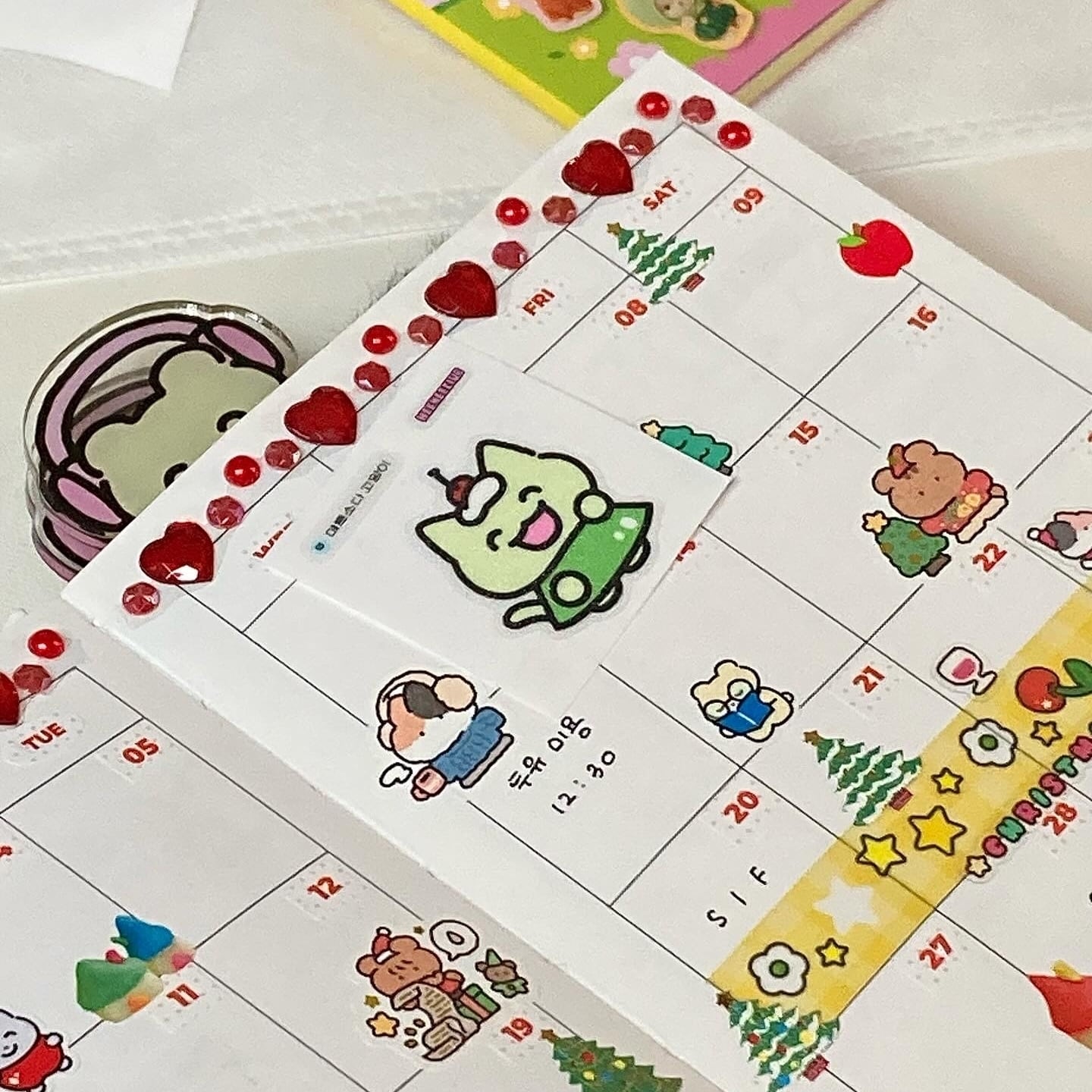 HEEHEECLUB] 貼ってはがせる PVC ランダム ステッカーシール セット（4