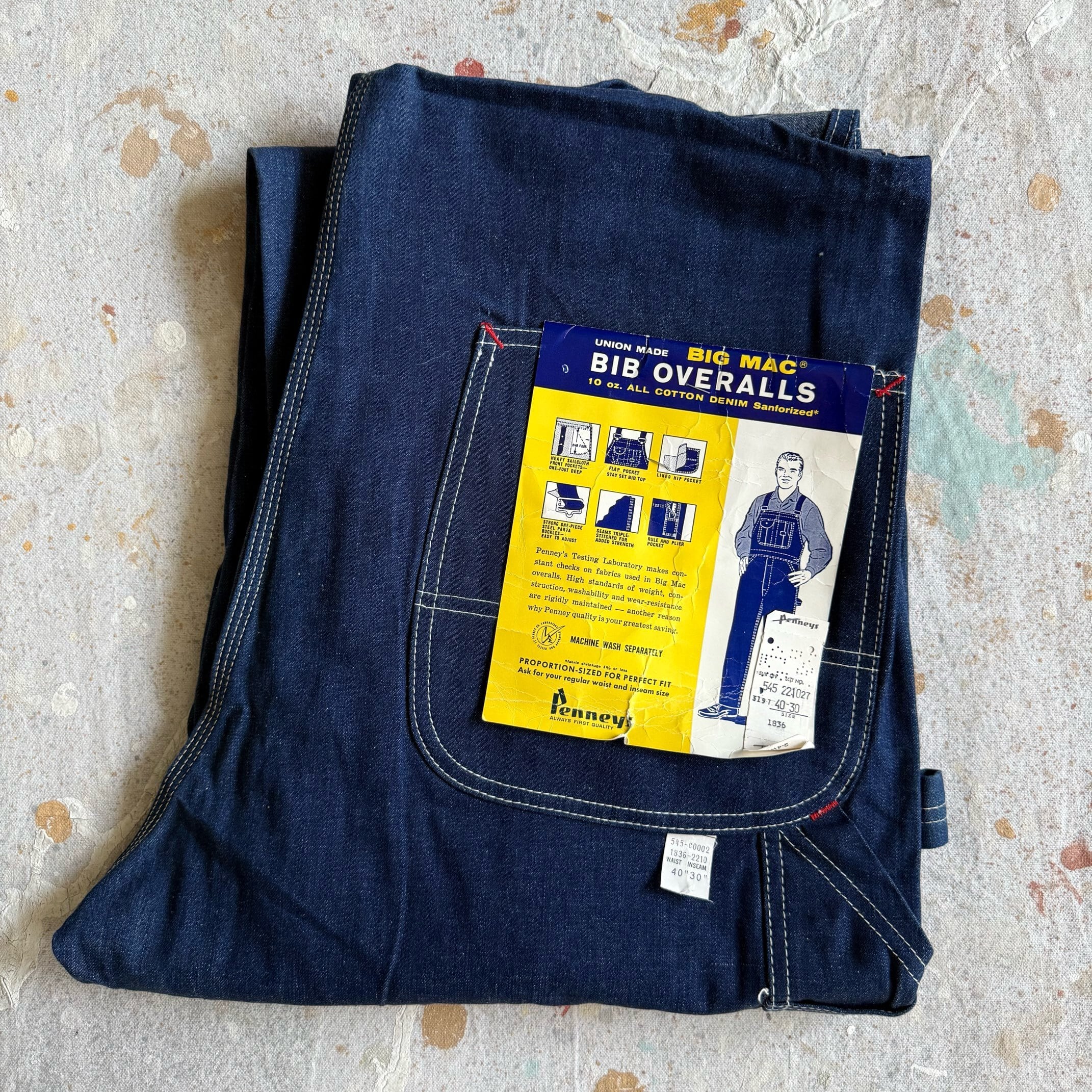 1960s BIG MAC オーバーオール DEADSTOCK W40L30 Z146
