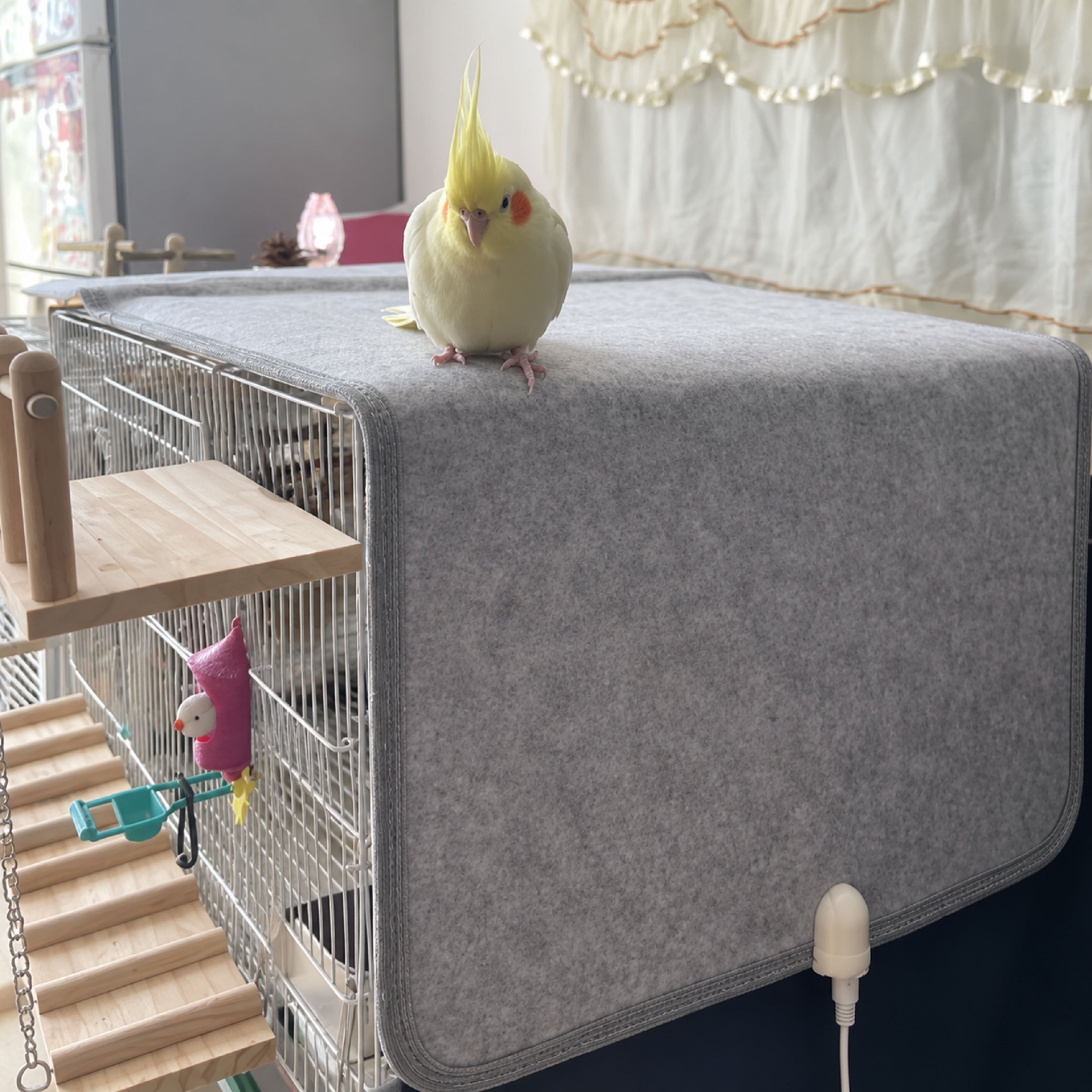 NY 1190 .鳥かご用保温ヒーターカバー 小鳥用ヒーター ケージヒーター