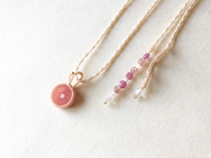 ロードクロサイト macrame necklace