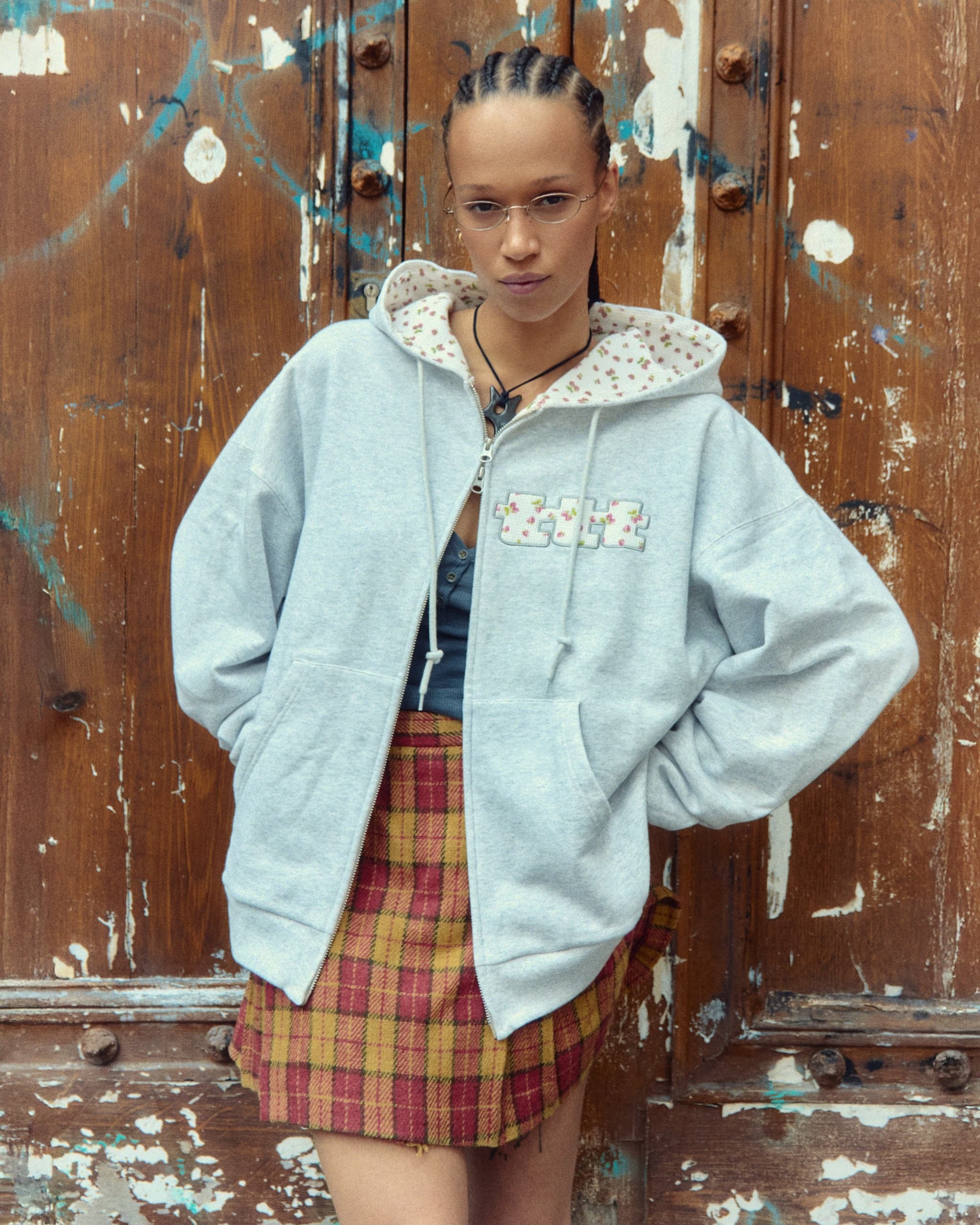 TTT_MSW Fruits reversible hoodie グレー L 受注販売》Fruits reversible zip up hoodie（GREY） | TTTMSW