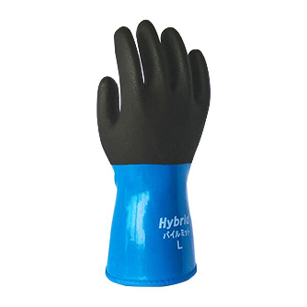 ハイブリッドパイルミット 5双 M L LL 3L mci とろけるほどのしなやかさ! 耐油性に自信 インナー手袋の脱着、洗濯可能 作業用手袋 ミエローブ