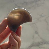 ドゥルージーアゲート4*ムーンシェイプ*月型*天然石インテリア*パワーストーン*置き物