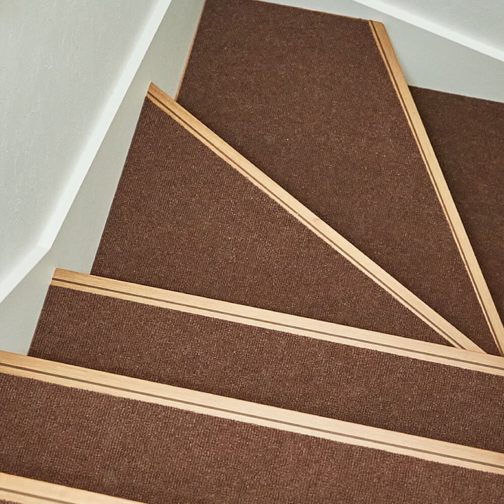 階段用マット 吸着マット 階段マット踊り場付き 17枚組(階段用15枚＋踊り場用2枚