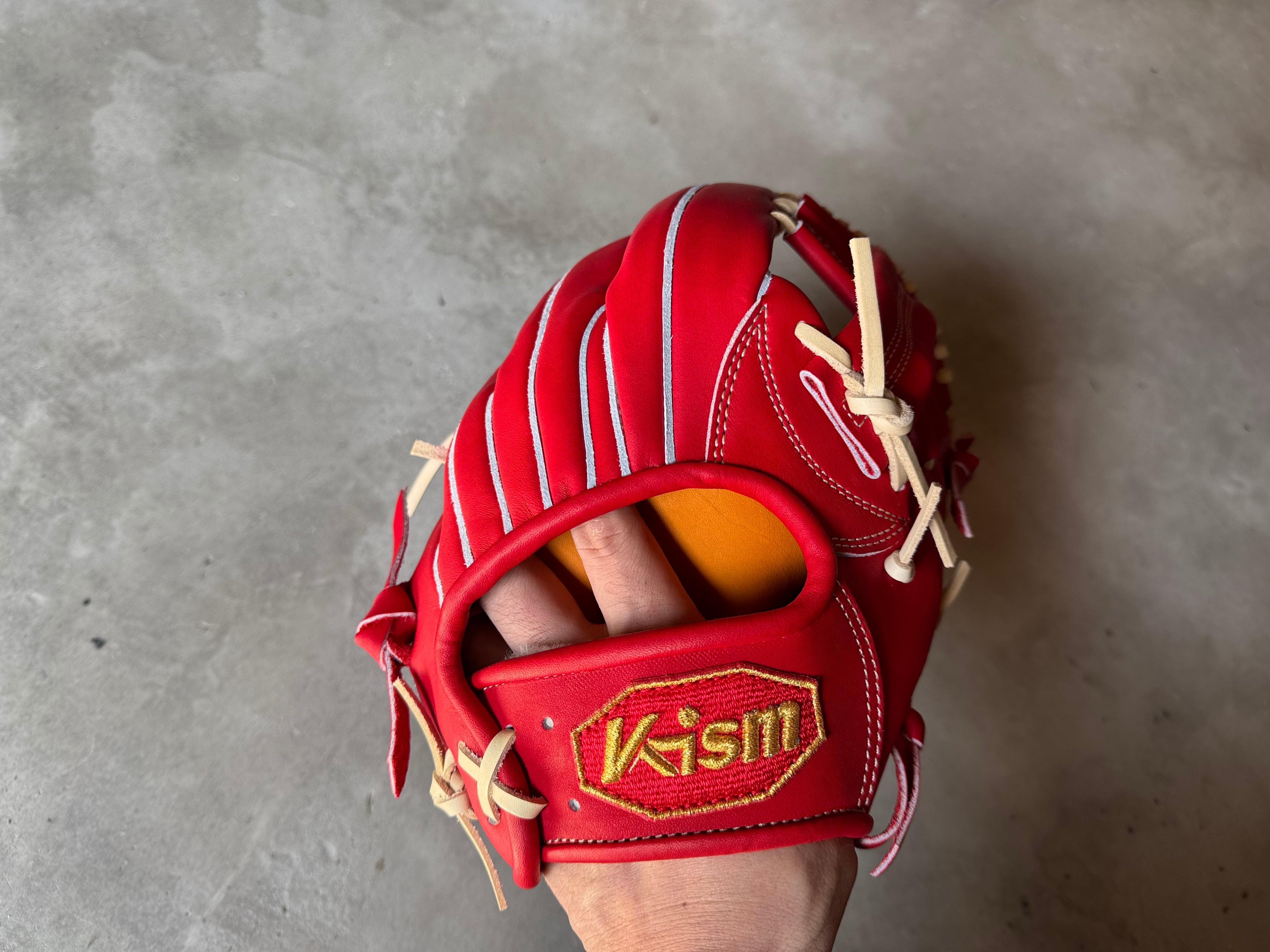限定モデル【K-ism】硬式用グローブ K303KH型 内野手用 レッドオレンジ
