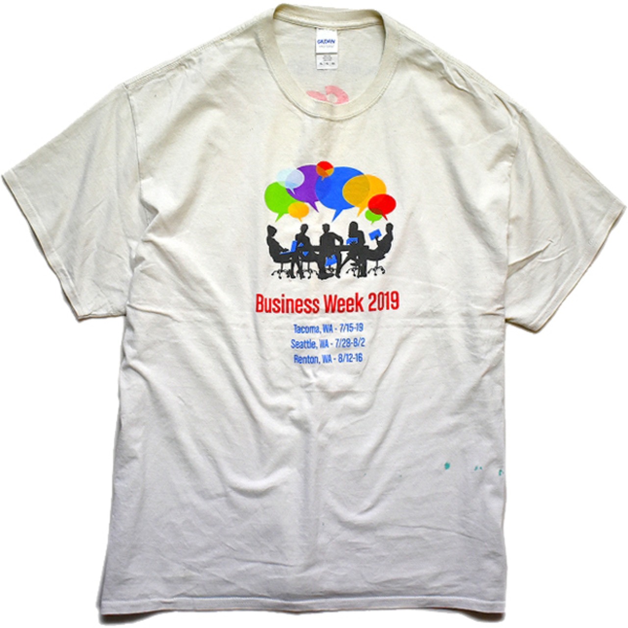 1点物◇スポンサー企業ビッグサイズXLプリントTシャツUSA古着メンズ 