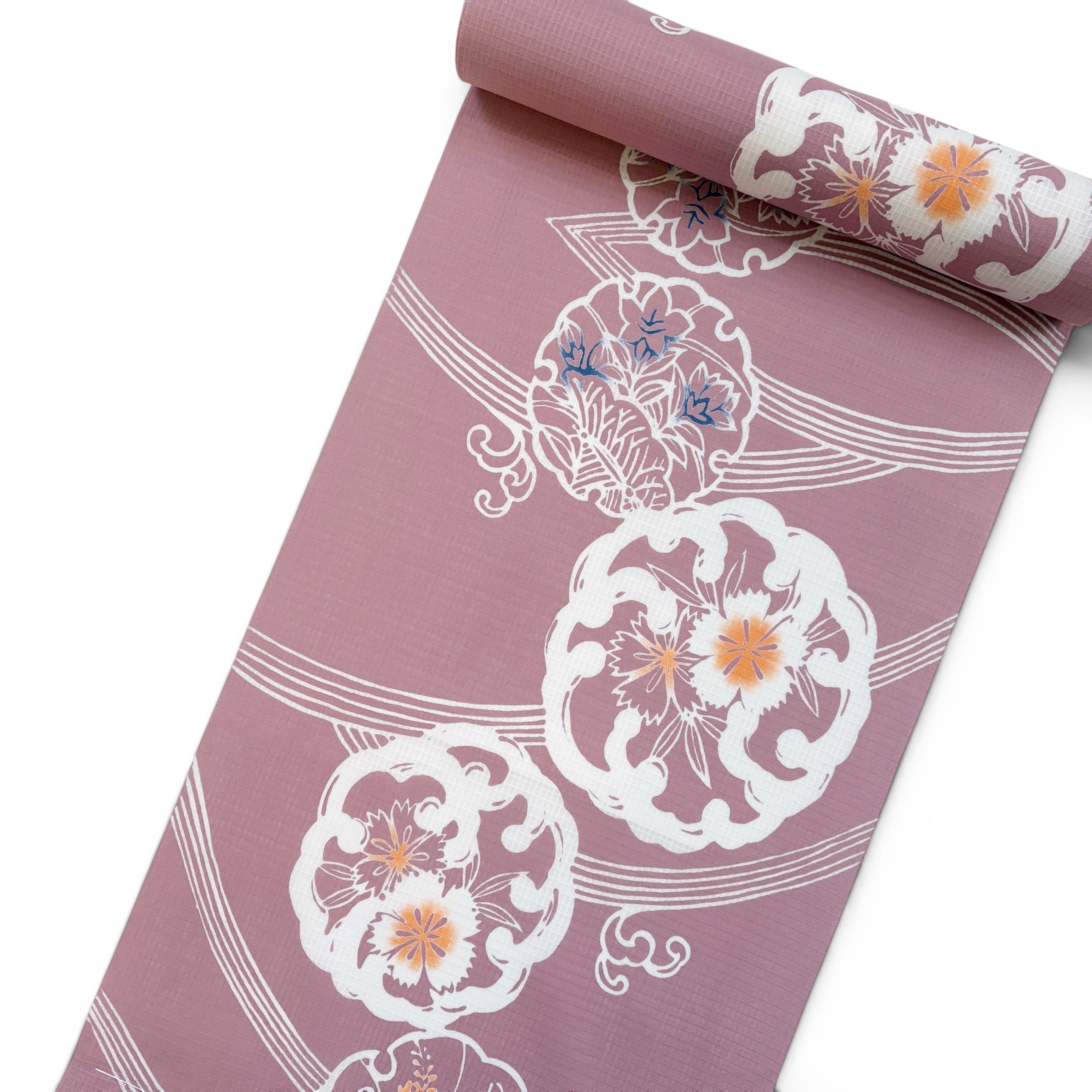 浴衣【丸久商店】波に丸紋 | ウスキ呉服店
