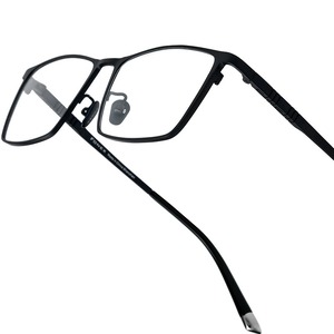Geometric Line Temple Titanium Glasses -square- / ジオメトリック ライン テンプル チタン メガネ -スクエア-