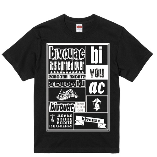 bivouac リバイバルTシャツ (ブラック×ホワイト)サイズXXXL