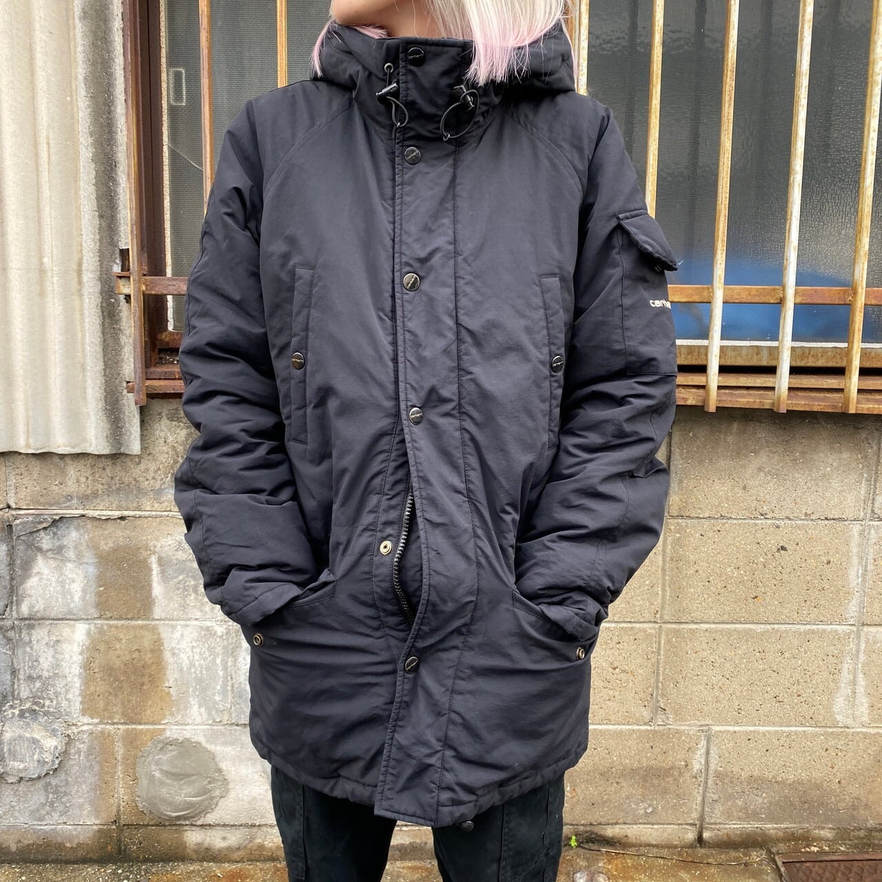 Carhartt カーハート ANCHORAGE PARKA ナイロンジャケット メンズM 古着 ブラック  黒【ナイロンジャケット】【cs2212-15a】【CS2301-40】【3anniv】 | cave 古着屋【公式】古着通販サイト